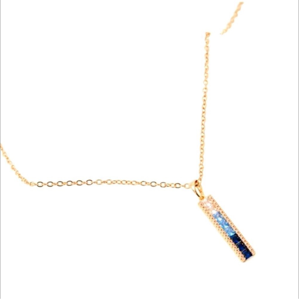 VINCE CAMUTO BLUE OMBRÉ CZ NECKLACE